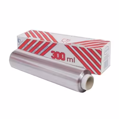 Film alimentaire étirable en boîte distributrice - 30 cm x 300 m - lot de 6