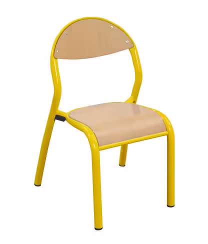 Chaise Rond'O - jaune ducat - taille 3 - lot de 4