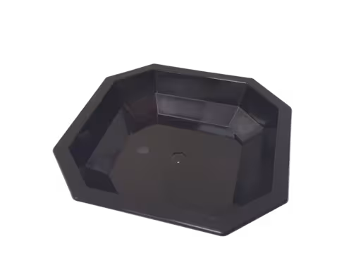 Barquette thermoscellable octogonale prépa chaude et froide polypropylène noir - 160 x 160 x 35 mm - lot de 720