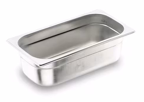 Bac gastronorme inox plein GN 1/2 - profondeur 100 mm