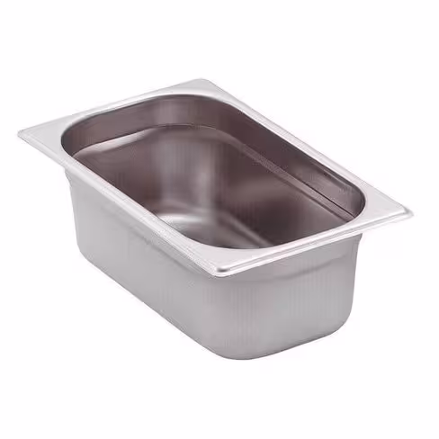 Bac gastronorme inox plein GN 1/4 - profondeur 65 mm