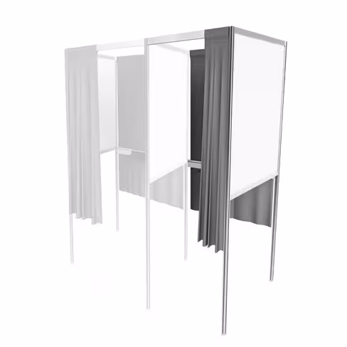 Isoloir électoral complémentaire mélaminé module complémentaire avec 1 tablette écritoire
