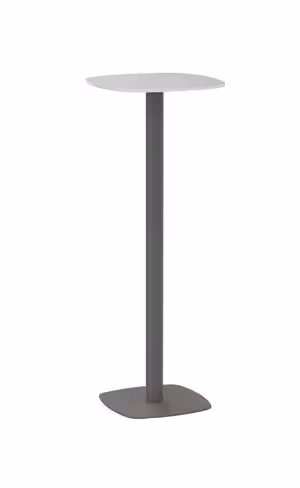 Mange-debout carré angles arrondis Tamaris - 43 x 43 cm - h. 112 cm - socle carré - stratifié