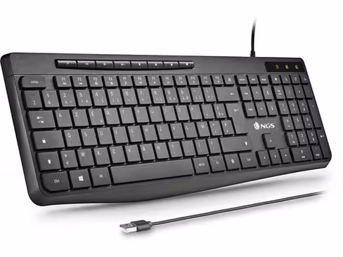 Clavier AZERTY filaire - NGS Spectra - USB - silencieux - noir