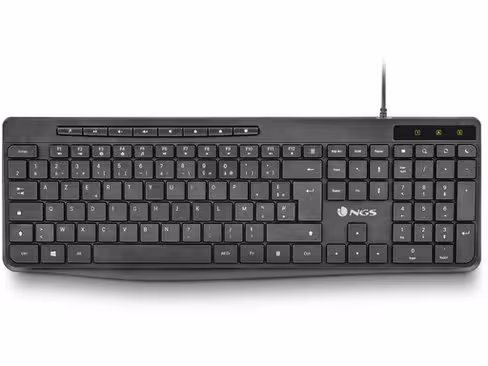 Clavier AZERTY filaire - NGS Spellbound - silencieux - USB C - noir