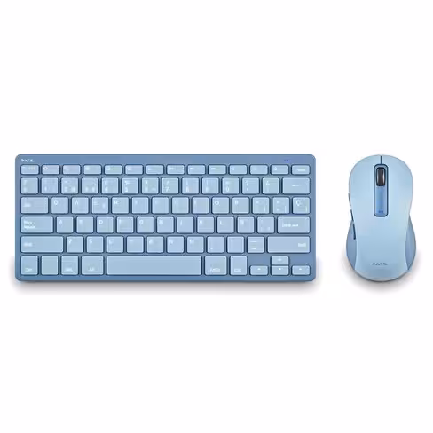 Pack clavier AZERTY et souris sans fil - NGS Fantazykit - ultra plat - Bluetooth rechargeable - bleu