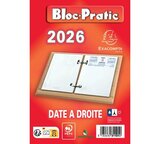 Bloc-pratic Exacompta - 372 feuillets avec date à droite