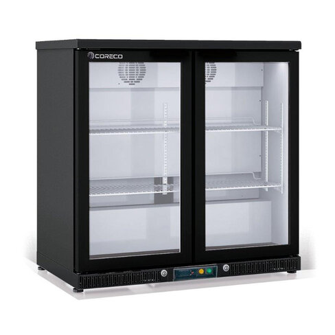 Arrière-bar réfrigéré positif Codigel ERH-250-L - hauteur 850 mm - 2 portes vitrées battantes