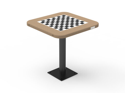 Table de jeux Major - l. 71,5 x pr. 71,5 x h. 76 cm plastique recyclé - coloris standard - livré non déchargé