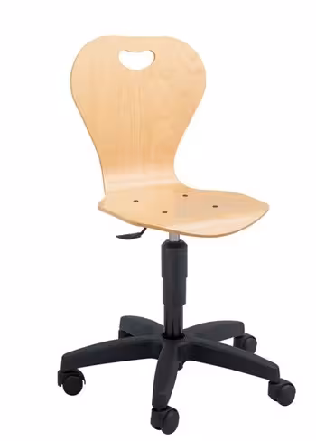 Siège coque bois Dallas sur roulettes - taille 6