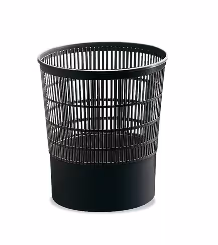 Corbeille à papier cylindrique CEP - 16 l - polypropylène - noir