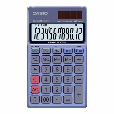 Calculatrice de poche Casio SL-320ter - 12 chiffres