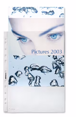 Pochette perforée A4 Lyreco cristal - polypropylène 8/100e - lot de 100