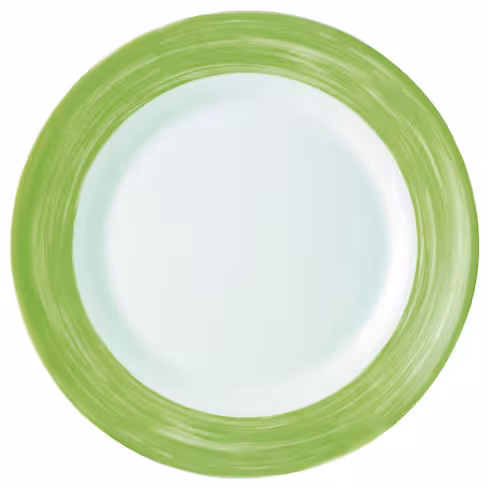 Assiette plate Brush vert Ø 15,5 cm - vert - lot de 6