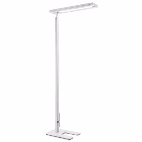 Lampadaire LED Ludic Touch sur pied - tête latérale - dissocié 15W + 35W - détecteur de mouvement et luminosité