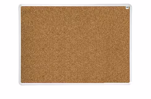 Panneau d'affichage mural en liège Shellboard - cadre anodisé - 21 formats A4