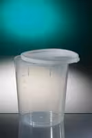 Pot conique 400 ml PP naturel gradué hauteur 100 mm Ø 85 mm cape rentrante coiffante naturel x 460