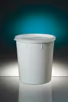 Pot conique 400 ml PP blanc hauteur 100 mm Ø 85 mm cape rentrante coiffante naturel x 460