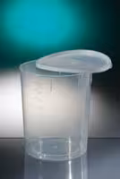 Pot conique 1 l PP naturel gradué hauteur 130 mm Ø 105 mm cape rentrante coiffante naturel x 250