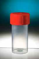 Pot droit 40 ml PP naturel hauteur 70 mm Ø 30 mm bouchon rouge x 100 x 10