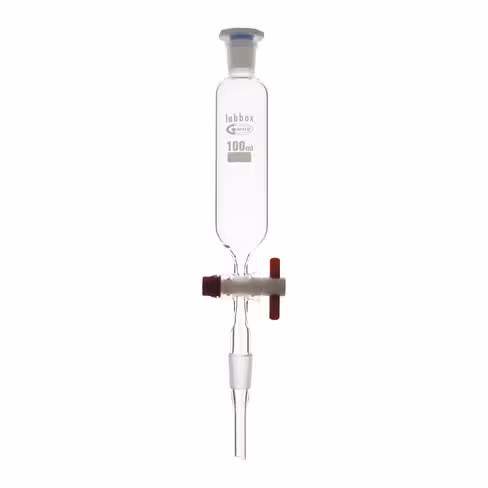 Ampoule de coulée avec clé en PTFE 19/26 LBG 3.3 100 ml