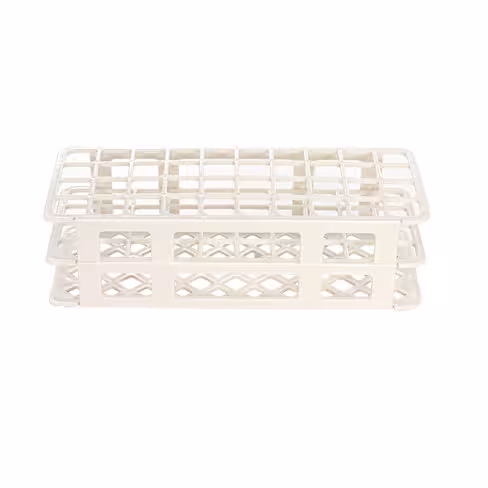 Portoir pour 40 tubes à essai Ø 20 mm en PP