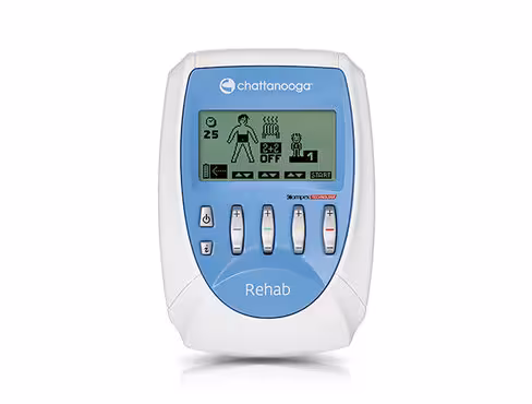 Electrostimulateur Compex Pro Rehab 4 canaux avec électrodes autocollantes et sac de transport