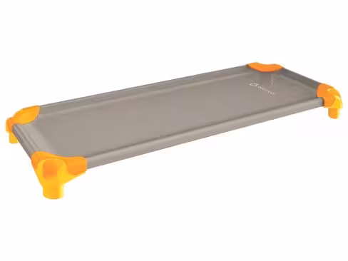 Couchette 130 x 54 cm - 56429/007 - en plastique - empilable - piètement orange