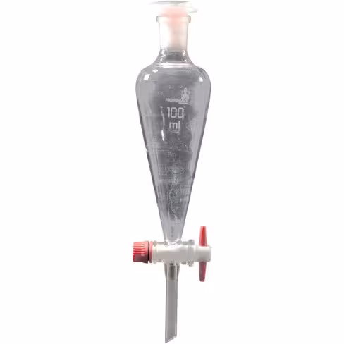 Ampoule robinet en PTFE 19/26, 25 ml