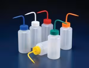 Pissette PEBD col large 500 ml bouchon anti-goutte blanc x 5