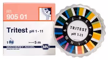 Tritest pH 1-11, rouleau de 5 m x 10 mm, quantité de commande minimum 5 pièces