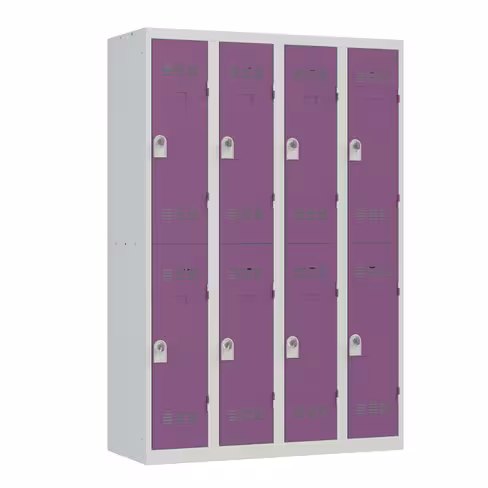 Vestiaire non visitable 4 colonnes 2 casiers - l. 30 cm impératif : serrure en option