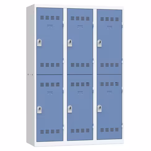 Vestiaire non visitable 3 colonnes 2 casiers - l. 40 cm impératif : serrure en option