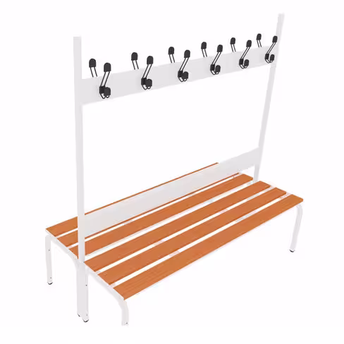 Banc avec patères double face l. 175 cm - PVC