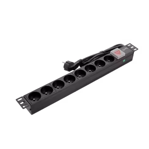 Bandeau 19'' 8PC avec interrupteur - Lienk - cordon 1,80 m - noir