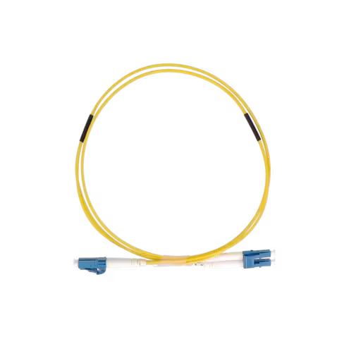 Jarretière optique monomode duplex OS2 9/125 - Lienk - LC UPC/LC UPC - LSZH - jaune - 1 m