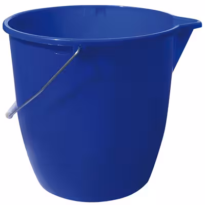 Seau bleu 12 l - bec verseur et anse métal - à l'unité