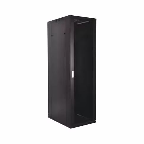 Baie réseau équipée 19'' - 42U - Lienk - 800 x 1000 mm - AV vitrée / AR pleine - livrée montée