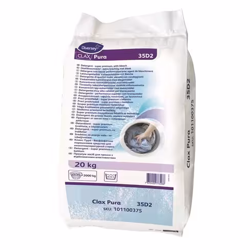 Poudre de lavage très haute performance Clax Pura 1 sac de 20 kg