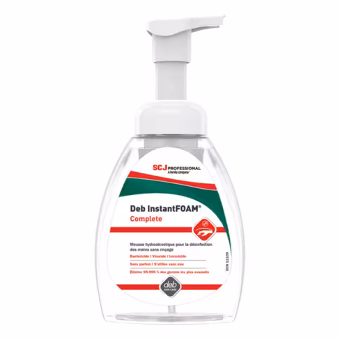 Mousse de désinfection des mains Deb Instant Foam Complete - 6 flacons pompe de 250 ml