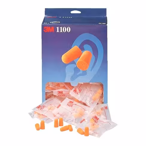 Bouchons d'oreilles à usage unique - 1100 - 3M - 37 dB - boîte de 200 paires