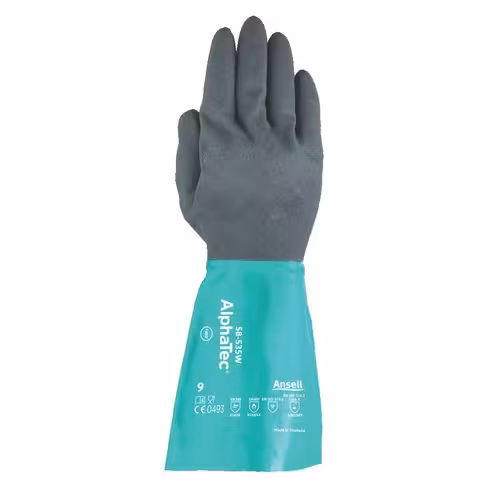 Gants multi-risques protection chimique - Alphatec 58-535W - Ansell - nitrile - taille 9 - lot de 6 paires
