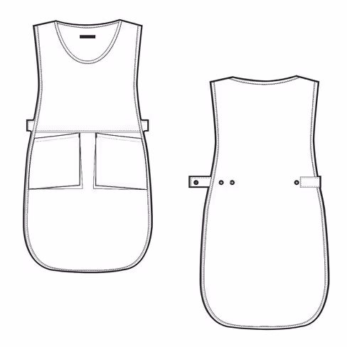 Chasuble de cuisine - LMA - polycoton - 200 g/m2 - blanc