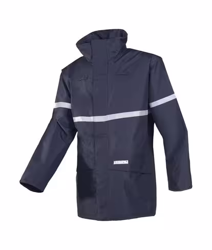 Veste parka ATEX Ridley - Sioen - 100 % polyester - polyester enduction PU - bleu marine - 250 g/m2