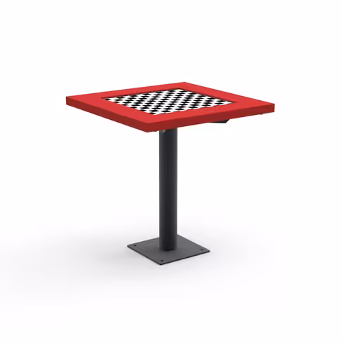 Table de jeu Major - lattes plastique recyclé - piétement acier - coloris Pigmentek