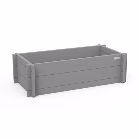 Jardinet pédagogique Nuance Origine - lattes plastique recyclé carré l. 800 x l. 800 x h. 276 mm - coloris standard