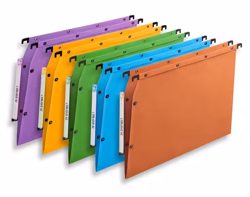 Dossier suspendu pour armoire Elba - dos V - kraft - coloris assortis - lot de 25