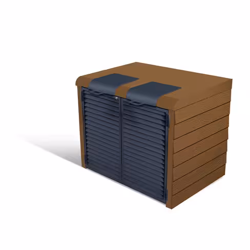 Abris à conteneurs bac 1 x 4 roues 660 l ou bacs 2 x 2 roues 350 L