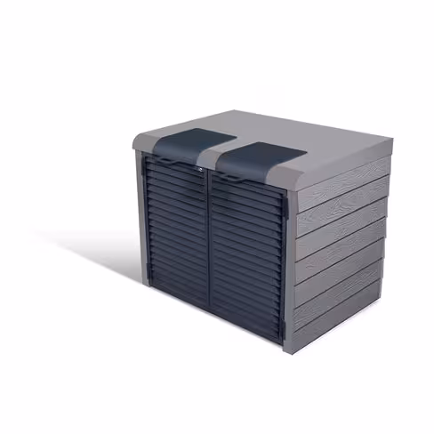 Abri à conteneurs - bac 1 x 4 roues 770 l