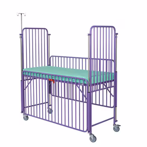 Tige porte-sérum inox à 2 crochets